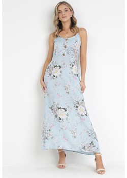 Jasnoniebieska Sukienka Maxi na Ramiączkach Philandia ze sklepu Born2be Odzież w kategorii Sukienki - zdjęcie 169451027