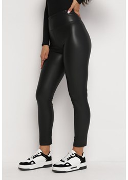 Czarne Legginsy z Imitacji Skóry Fecia ze sklepu Born2be Odzież w kategorii Spodnie damskie - zdjęcie 169451156
