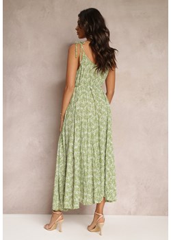 Zielona Sukienka Maxi Wiązana na Ramionach z Rozkloszowanym Dołem Matiltta ze sklepu Renee odzież w kategorii Sukienki - zdjęcie 169451739