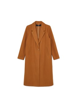 Cropp - Klasyczny długi płaszcz - beżowy ze sklepu Cropp w kategorii Płaszcze damskie - zdjęcie 169453447