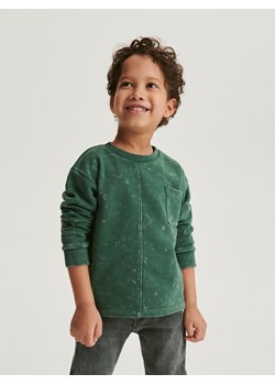 Reserved - Longsleeve oversize z kieszenią - ciemny turkus ze sklepu Reserved w kategorii T-shirty chłopięce - zdjęcie 169453867