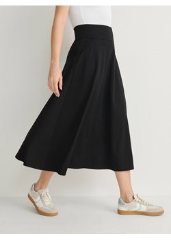 Reserved - Spódnica midi z wiskozą - czarny ze sklepu Reserved w kategorii Spódnice - zdjęcie 169454057