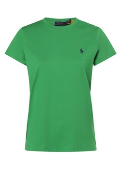 Polo Ralph Lauren T-shirt damski Kobiety Bawełna trawiasty jednolity ze sklepu vangraaf w kategorii Bluzki damskie - zdjęcie 169454565