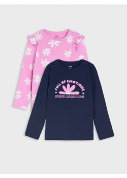 Sinsay - Koszulki 2 pack - fioletowy ze sklepu Sinsay w kategorii Bluzki dziewczęce - zdjęcie 169455897
