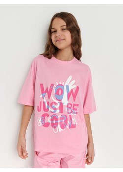 Sinsay - Koszulka z nadrukiem - różowy ze sklepu Sinsay w kategorii Bluzki dziewczęce - zdjęcie 169456108