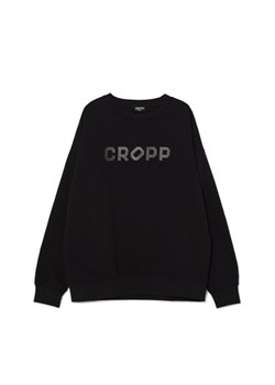 Cropp - Czarna bluza z napisem CROPP - czarny ze sklepu Cropp w kategorii Bluzy męskie - zdjęcie 169457629