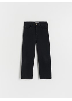 Reserved - Elastyczne jeansy straight - czarny ze sklepu Reserved w kategorii Spodnie dziewczęce - zdjęcie 169457828