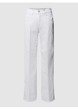 Spodnie o kroju regular fit w kant model ‘Style.Maine’ ze sklepu Peek&Cloppenburg  w kategorii Spodnie damskie - zdjęcie 169460369