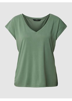 T-shirt z dekoltem w serek model ‘FILLI’ ze sklepu Peek&Cloppenburg  w kategorii Bluzki damskie - zdjęcie 169460685