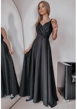 Długa sukienka brokatowa Prom czarna ze sklepu Clamodi w kategorii Sukienki - zdjęcie 169464139