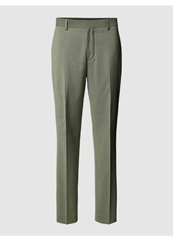 Spodnie z zakładkami w pasie z dodatkiem wełny lana model ‘TENUTAS’ ze sklepu Peek&Cloppenburg  w kategorii Spodnie męskie - zdjęcie 169466136