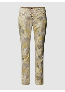 Spodnie o kroju slim fit z kwiatowym wzorem na całej powierzchni model ‘Malibu’ ze sklepu Peek&Cloppenburg  w kategorii Spodnie damskie - zdjęcie 169466456