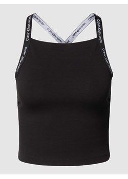 Top na ramiączkach krótki z nadrukiem z logo ze sklepu Peek&Cloppenburg  w kategorii Bluzki damskie - zdjęcie 169466476