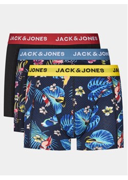 Jack&Jones Komplet 3 par bokserek Flower 12194104 Granatowy ze sklepu MODIVO w kategorii Majtki męskie - zdjęcie 169480569