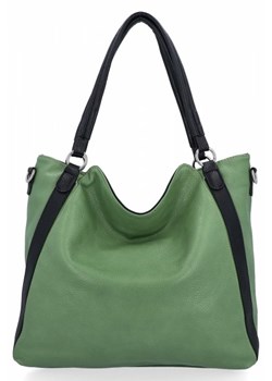 Duże Torebki Damskie Shopper Bag firmy Hernan Jasno Zielone (kolory) ze sklepu torbs.pl w kategorii Torby Shopper bag - zdjęcie 169481507