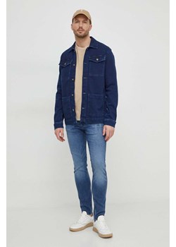 Pepe Jeans kurtka jeansowa męska kolor granatowy przejściowa ze sklepu ANSWEAR.com w kategorii Kurtki męskie - zdjęcie 169482349