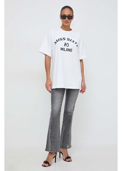 Miss Sixty t-shirt damski kolor beżowy ze sklepu ANSWEAR.com w kategorii Bluzki damskie - zdjęcie 169482637