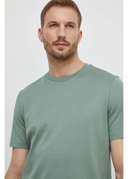 BOSS t-shirt bawełniany męski kolor zielony gładki 50511595 ze sklepu ANSWEAR.com w kategorii T-shirty męskie - zdjęcie 169482725