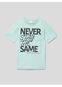 T-shirt z nadrukiem ze sloganem ze sklepu Peek&Cloppenburg  w kategorii T-shirty chłopięce - zdjęcie 169484095