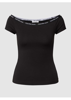 T-shirt z elastycznym dekoltem w łódkę ze sklepu Peek&Cloppenburg  w kategorii Bluzki damskie - zdjęcie 169484229