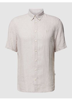 Koszula lniana z kołnierzykiem typu button down model ‘Anton’ ze sklepu Peek&Cloppenburg  w kategorii Koszule męskie - zdjęcie 169484306