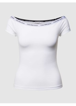 T-shirt z elastycznym dekoltem w łódkę ze sklepu Peek&Cloppenburg  w kategorii Bluzki damskie - zdjęcie 169484488