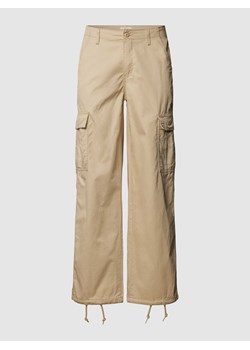 Spodnie cargo z wpuszczanymi kieszeniami w jednolitym kolorze ze sklepu Peek&Cloppenburg  w kategorii Spodnie damskie - zdjęcie 169484738