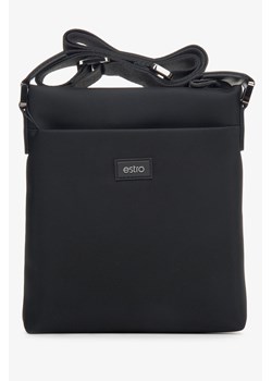 Estro: Mała czarna torba męska z regulowanym paskiem ze sklepu Estro w kategorii Torby męskie - zdjęcie 169484987