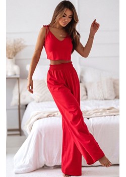 Bawełniany komplet nocny damski czerwony piżama Ideal PK12, Kolor czerwony, Rozmiar M/L, Ivon ze sklepu Primodo w kategorii Piżamy damskie - zdjęcie 169488857