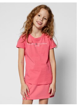 Tommy Hilfiger T-Shirt Essential Tee KG0KG05242 D Różowy Regular Fit ze sklepu MODIVO w kategorii Bluzki dziewczęce - zdjęcie 169491888