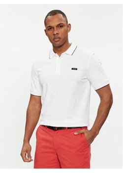 Calvin Klein Polo K10K112751 Biały Regular Fit ze sklepu MODIVO w kategorii T-shirty męskie - zdjęcie 169494019