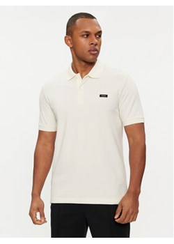 Calvin Klein Polo K10K111196 Biały Slim Fit ze sklepu MODIVO w kategorii T-shirty męskie - zdjęcie 169494127