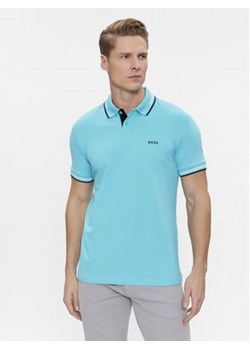 Boss Polo Paul 50506193 Niebieski Slim Fit ze sklepu MODIVO w kategorii T-shirty męskie - zdjęcie 169494179