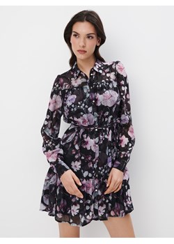 Mohito - Koszulowa sukienka mini w kwiaty - czarny ze sklepu Mohito w kategorii Sukienki - zdjęcie 169494458