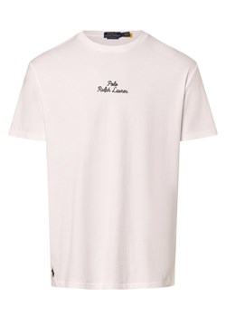 Polo Ralph Lauren Koszulka męska Mężczyźni Bawełna biały jednolity ze sklepu vangraaf w kategorii T-shirty męskie - zdjęcie 169495256
