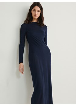 Reserved - Dwuwarstwowa sukienka z lyocellu - granatowy ze sklepu Reserved w kategorii Sukienki - zdjęcie 169495865