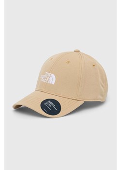 The North Face czapka z daszkiem kolor beżowy z aplikacją ze sklepu PRM w kategorii Czapki z daszkiem damskie - zdjęcie 169499355