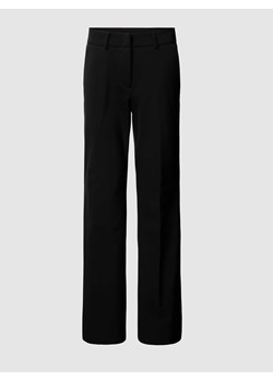 Spodnie materiałowe z poszerzaną nogawką w jednolitym kolorze model ‘FRANCE’ ze sklepu Peek&Cloppenburg  w kategorii Spodnie damskie - zdjęcie 169499647