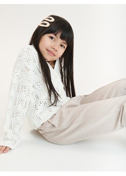 Reserved - Spodnie z rozcięciami - beżowy ze sklepu Reserved w kategorii Spodnie dziewczęce - zdjęcie 169503747