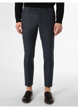 Strellson Spodnie - Kynd3 Mężczyźni Slim Fit petrol marmurkowy ze sklepu vangraaf w kategorii Spodnie męskie - zdjęcie 169503848