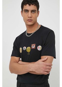 PS Paul Smith t-shirt bawełniany męski kolor czarny z nadrukiem M2R.011R.MP4545 ze sklepu ANSWEAR.com w kategorii T-shirty męskie - zdjęcie 169504666