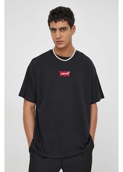 Levi&apos;s t-shirt bawełniany męski kolor czarny z aplikacją ze sklepu ANSWEAR.com w kategorii T-shirty męskie - zdjęcie 169504727
