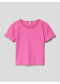 T-shirt z drobnym prążkowaniem model ‘KONNELLA’ ze sklepu Peek&Cloppenburg  w kategorii Bluzki dziewczęce - zdjęcie 169505329