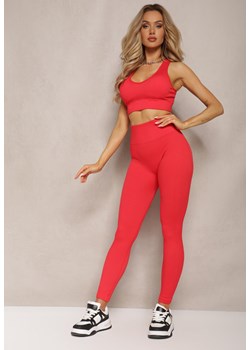 Czerwone Legginsy High Waist Prążkowane Push-Up Sunflowia ze sklepu Renee odzież w kategorii Spodnie damskie - zdjęcie 169508059
