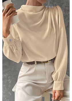 Bluzka RODENTA BEIGE ze sklepu Ivet Shop w kategorii Bluzki damskie - zdjęcie 169508256
