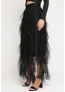 Czarna Spódnica Maxi Rozkloszowana z Przeźroczystego Tiulu Salvin ze sklepu Born2be Odzież w kategorii Spódnice - zdjęcie 169508919