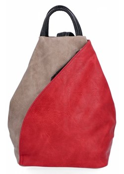 Miejskie Plecaki Damskie firmy Hernan Czerwone (kolory) ze sklepu torbs.pl w kategorii Plecaki - zdjęcie 169518219