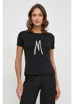 Marciano Guess t-shirt bawełniany TANYA damski kolor czarny 4GGP03 6229A ze sklepu ANSWEAR.com w kategorii Bluzki damskie - zdjęcie 169518925