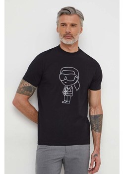 Karl Lagerfeld t-shirt męski kolor czarny z nadrukiem ze sklepu ANSWEAR.com w kategorii T-shirty męskie - zdjęcie 169519116