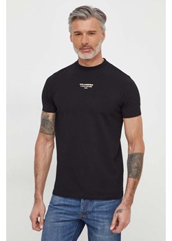Karl Lagerfeld t-shirt męski kolor czarny z nadrukiem ze sklepu ANSWEAR.com w kategorii T-shirty męskie - zdjęcie 169519128